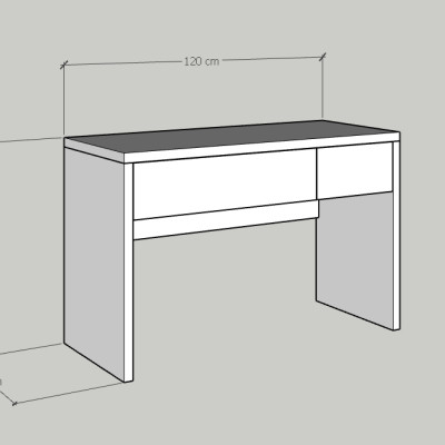 [Happy Home Furniture] OLA , Bàn trang điểm 2 ngăn kéo , BAN_053, BAN_054, BAN_055