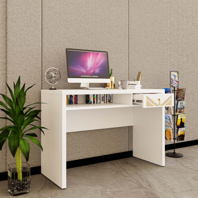 [Happy Home Furniture] CHARIS, Bàn trang điểm 1 ngăn kéo, 110cm x 45cm x 75cm ( DxRxC), BAN_067