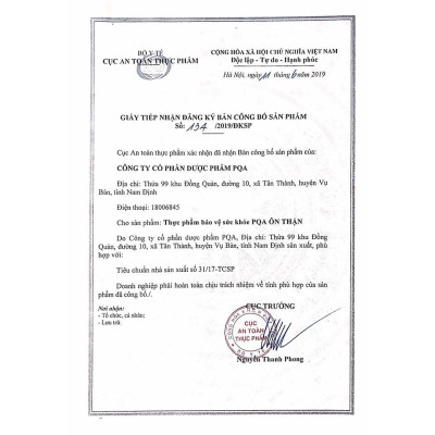 Ôn Thận PQA Giúp Bổ Thận, Tăng Chức Năng Thận Và Giảm Triệu Chứng Tiểu Đêm Nhiều Lần Hộp 125ml