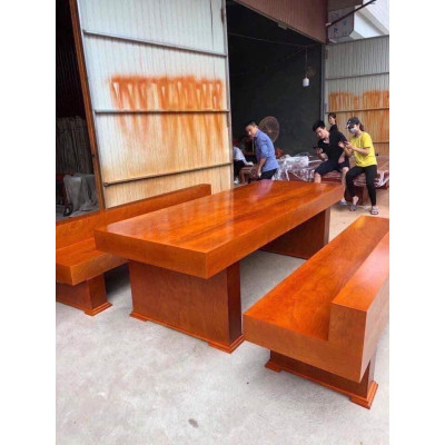 Bộ Bàn Ghế K3 Có Tựa Gỗ Xoan Đào