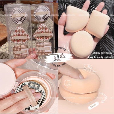 SET 3 BÔNG MÚT CUSHION GOGOTALES CAO CẤP TÁN KEM NỀN MỊN ĐỀU