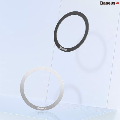 Vòng kim loại mag-safe Baseus Halo Series Magnetic Metal Ring cho điện thoại (Bộ 2 miếng)- hàng chính hãng
