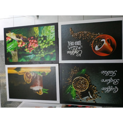 Bộ 4 tranh cho quán cà phê “Hạt cà phê” | Tranh cây cafe W4232