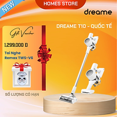 Máy Hút Bụi Không Dây Cầm Tay DREAME T10 Thời Gian Làm Việc Lên Đến 60 Phút Lực Hút 20.000 Pa Công Suất 400 W - Hàng Chính Hãng