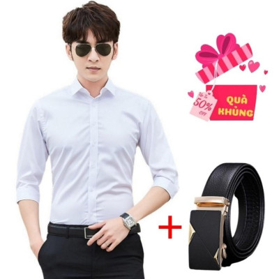 Combo Áo Sơ Mi Nam Công Sở Tặng Thắt Lưng Vàng Thời Trang Áo Thun Nam PONIVA Thời Trang Nam Lịch Lãm