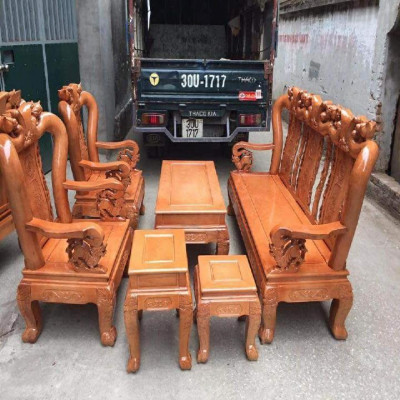 Bộ Bàn Ghế Minh Quốc Đào Gỗ Sồi Nga