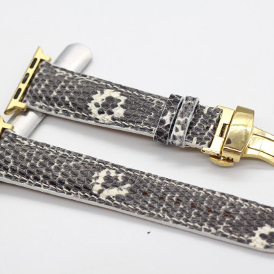 DÂY DA KỲ ĐÀ THẬT HANDMADE HÀNG CHÍNH HÃNG SONGHAN LEATHER , DÂY ĐEO THAY THẾ CHO APPLE WATCH PHÙ HỢP CÁC DÒNG SERIES 1-2-3-4-5-6-SE-7, SẢN PHẨM KÈM ADAPTER KÈM KHÓA  AWLZ-02