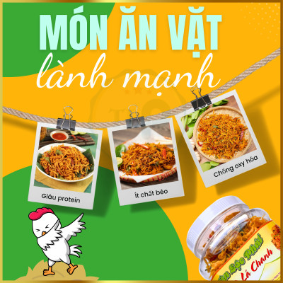 KHÔ GÀ LÁ CHANH TÂN LỘC PHÁT COMBO 1KG  - MỖI HŨ 500G