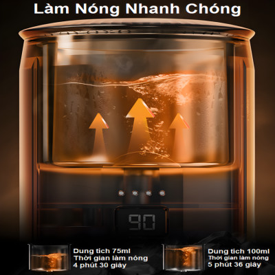 Máy pha cà phê cầm tay chuyên nghiệp Espresso 3 trong 1, dùng pin có thể pha cả nóng và lạnh thương hiệu Mỹ cao cấp HiBREW H4C - Hàng Nhập Khẩu