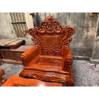 Bộ bàn ghế hoàng gia luxury gỗ hương đá mẫu mới 2022