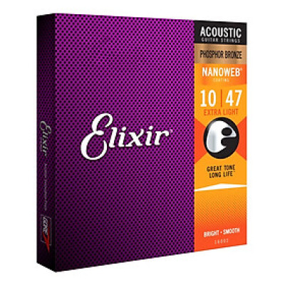 Dây Đàn Guitar Acoustic Elixir 16047 (Cỡ 10)