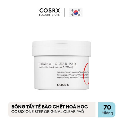 Bông Tẩy Tế Bào Chết Hoá Học 1% BHA COSRX One Step Original Clear Pad 70 Miếng