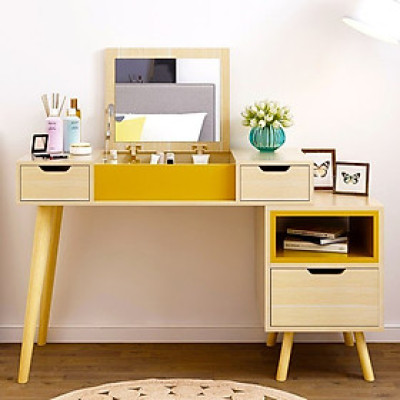 Bàn trang điểm đẹp hiện đại, bàn phấn gỗ công nghiệp cao cấp Ohaha - TĐ013