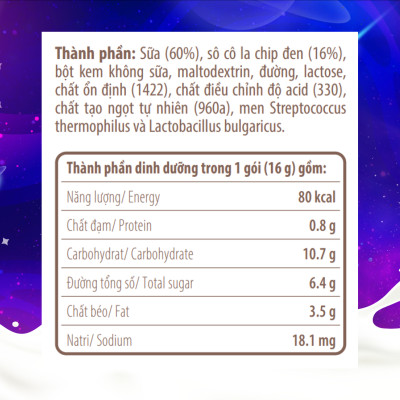 Sữa Chua Sấy Thăng Hoa IYaua Gấu Hạt Nút Vị CHOCO CHIPS Túi 16G - Snack Ăn Vặt Sấy Thăng Hoa