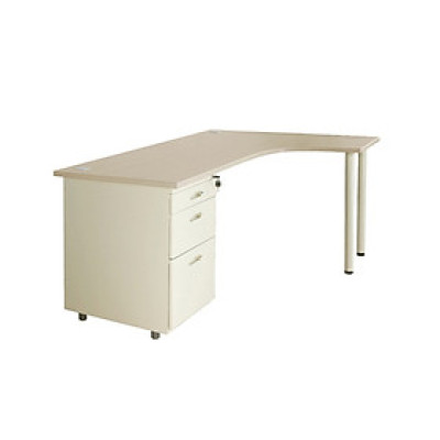 Bàn làm việc chân sắt Juno Sofa NT 190 BLP14CT-HS1 ngăn kéo liền bàn bên phải 140 x 120 x 75 cm