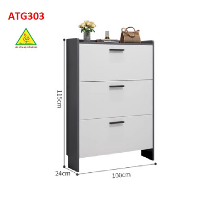 Tủ giày thông minh cánh lật, tủ giày bằng gỗ MDF ATG303