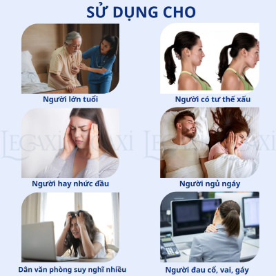 Gối Công Thái Học Bằng Cao Su Non, Giúp Ngủ Nhanh, Ngủ Sâu, Giảm Đau Mỏi Cổ Vai Gáy, Chống Ngủ Ngáy