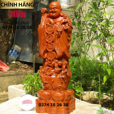 Tượng Di Lặc Chúc Phúc Gỗ Hương Đá Đủ Kích Thước Thương Hiệu TOKDODO