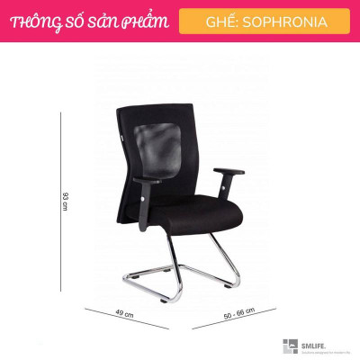 Ghế văn phòng chân quỳ inox bọc lưới SMLIFE Sophronia