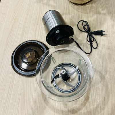 Máy xay thịt 2 lưỡi dao kép cối thủy tinh Nagakawa NAG0812 (400W - 1.5 Lít) - Hàng Chính Hãng