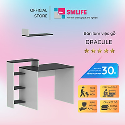Bàn vi tính gỗ phong cách hiện đại SMLIFE Dracule