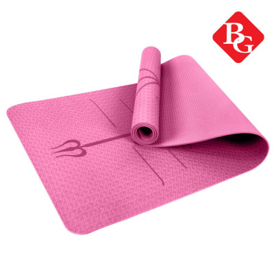 Thảm Tập Yoga Định Tuyến - 2 Lớp Dày 6mm Tặng Kèm Túi - Kích Thước 183x61cm