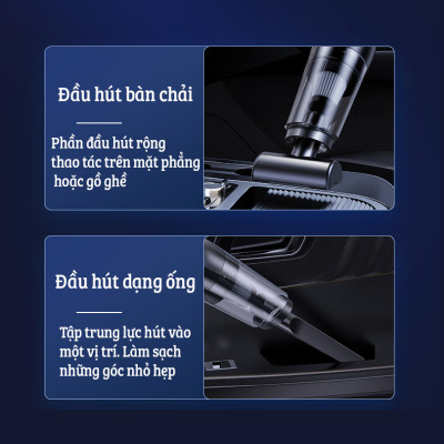 Máy Hút Bụi Cầm Tay Không Dây Damas DA113C - Lực Hút Mạnh Mẽ 16000PA - Đa Năng Hút Bụi Khô Và Ướt - Máy Hút Bụi Ô Tô, Hút Bụi Gia Đình - Hàng Chính Hãng