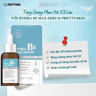 Serum B5 Multi Hydra Max Prettyskin giúp phục hồi dưỡng trắng dành cho da dầu mụn, da khô 50ml