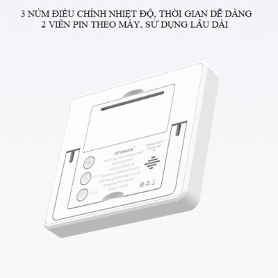 Nhiệt ẩm kế Duka TH1, máy đo nhiệt độ, độ ẩm phòng màn hình lớn 3,67", hiển thị trạng thái nhiệt độ, độ ẩm phòng nhanh chóng chính xác, cài đặt ngày giờ