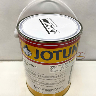 Sơn chịu nhiệt Jotun Solvalitt Midtherm (260°C) Base 3 màu xanh - Green 7075 _ 5L