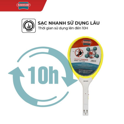 Vợt muỗi SUNHOUSE SHE-E200 màu vàng