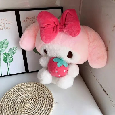 Gấu bông Melody ôm dâu đáng yêu - Size từ 30cm đến 85cm - Quà tặng gấu bông Kuromi mềm mại cao cấp - Gối ôm cho bé.