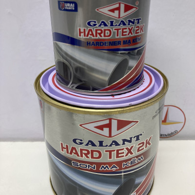 Sơn sắt mạ kẽm không cần lót Galant Hard Tex 2K River Blue 477 1L/bộ