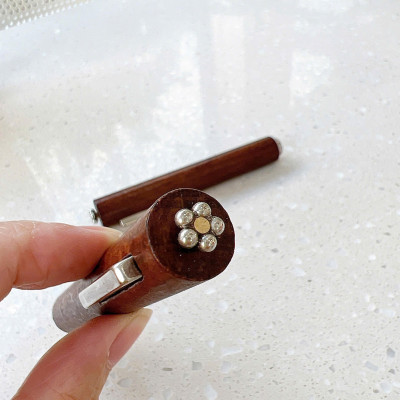 Nam Châm Trụ 3in1 Cán Gỗ Vàng Đẩy Hút Sơn Mắt Mèo Siêu Sáng Làm Nail, Nam Châm cây Mắt Mèo Trụ Dày Siêu Từ Tính