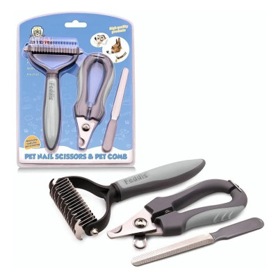 Bộ 3 Sản Phẩm Kìm Dũa Và Lược Gỡ Rối Cho Chó Mèo
