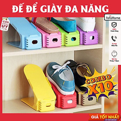 Combo 10 Đế Để Giày Dép Thông Minh Tiết Kiệm Diện Tích Giao Màu Ngẫu Nhiên