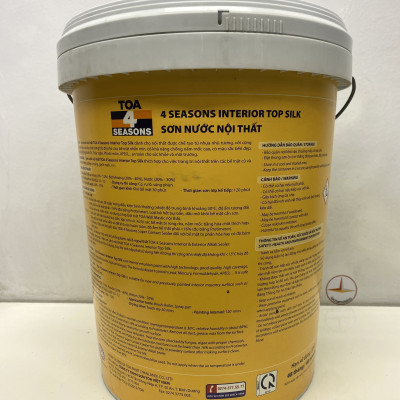 Sơn nước Toa 4 Season Top Silk dễ lau chùi nội thất màu xanh lá 7658 _18L