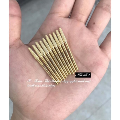 Đầu mài USA ( vàng), đầu mài móng tay có bo  đầu mài móng khong sợ chảy máu, mài phá, mài khoé, mài mịn, đầu mài Mỹ