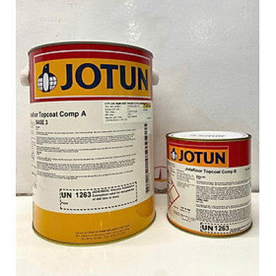 Sơn sàn bê tông epoxy Jotun Jotafloor Topcoat Base 3 màu RAL 5012 (xanh dương) _ 5L/bộ