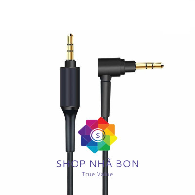 Dây cáp âm thanh UAX 3.5mm tròn mạ vàng  2 đầu dùng cho tai nghe SONY, BOSE,JBL ,Yamaha,.... Hàng chính hãng