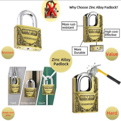 Ổ Khóa Chống Cắt Thép Không Gỉ Anbangde C3-50H - Chìa Mã Hóa 10 Lớp