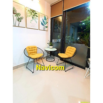 Bàn ghế Ban công - Sân vườn NVC 2 (01 bàn 02 ghế kèm nệm)