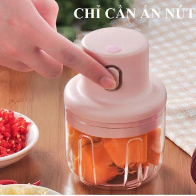 Máy Xay Mini Cầm Tay Đa Năng_ Dung Tích 250ml,Sạc Pin Cao Cấp Xay Tỏi Ớt, Hành, Rau Củ Quả Tiện Dụng MORADO- HÀNG CHÍNH HÃNG