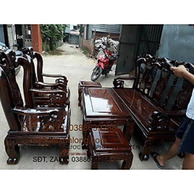 Bộ bàn ghế gỗ tràm tay 10 - Đồ Gỗ Bình Long 0388639288