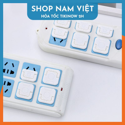Set 10 Bịt Ổ Điện Chống Giật, Miếng Chặn Ổ Điện Chống Cháy Bảo Vệ An Toàn Cho Bé - Chính Hãng NAVIVU