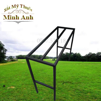 Kệ kê chậu cây ban công sân thượng. Dài 80cm. Rộng 20-25-30cm. Cao 30-40-50-60cm. 1,2,3 nan phụ giằng chân. hộp thép 2x2cm ( Hàng Chính Hãng )