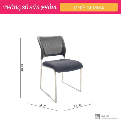 Ghế phòng học chân inox bọc lưới SMLIFE Gemma