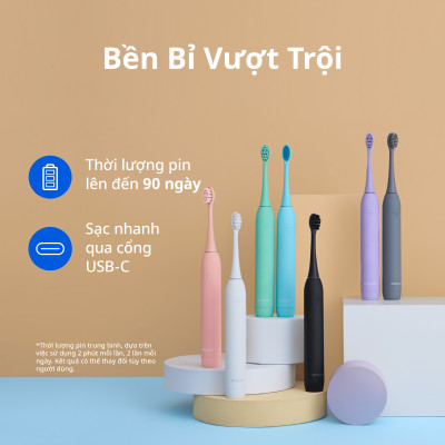 [Chính Hãng] Bàn Chải Đánh Răng Điện Zenyum Sonic MỚi 2.0 - Màu Đen Matte - Công Nghệ Singapore