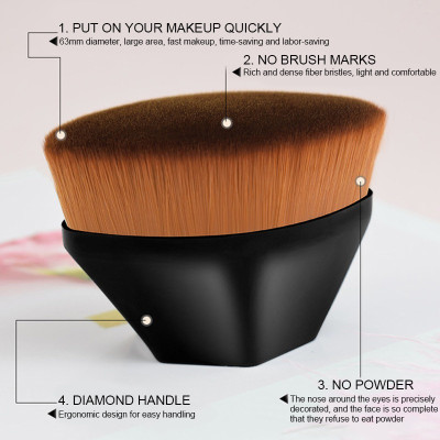 Cọ Chuyên Đánh Kem Nền không tì vết Lông Mềm Cầm Tay Có Hộp Đựng Đầu Phẳng Hình Lục Giác Dùng Tán Kem Nền / Phấn Má/ BB