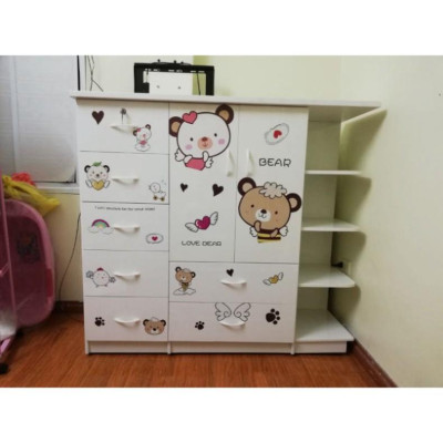 Tủ nhựa đài loan cho bé màu trắng nhiều ngăn kéo